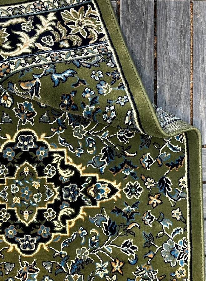 سجادتي سجادة صلاة الروضة  مبطنة بتصميم مستوحى من الروضة الشريفة باللون الأخضر  سماكة مرنة (مقاس 5mm) - Image 4